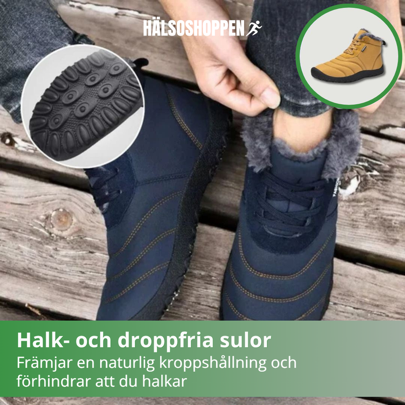 OrthoVarm Vinterkängor – Halkfri, Vattentät & Fodrad