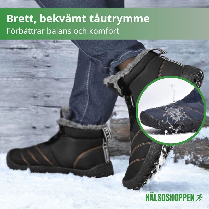 OrthoVarm Vinterkängor – Halkfri, Vattentät & Fodrad