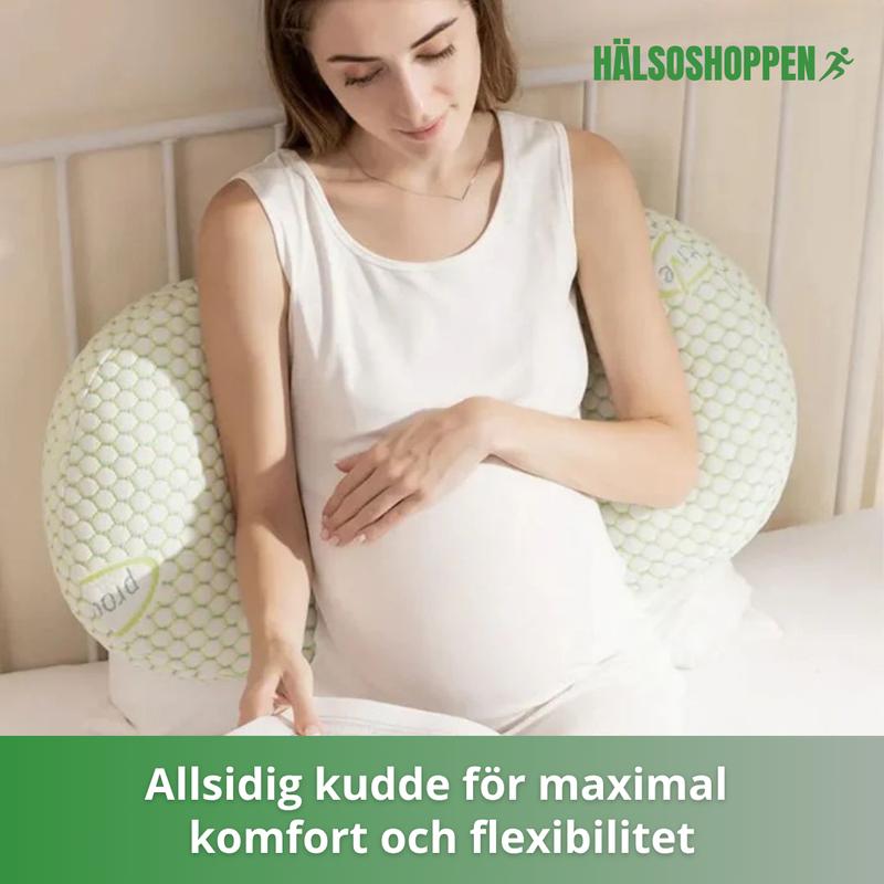 U-formad kroppskudde i mjukt och andningsbart material