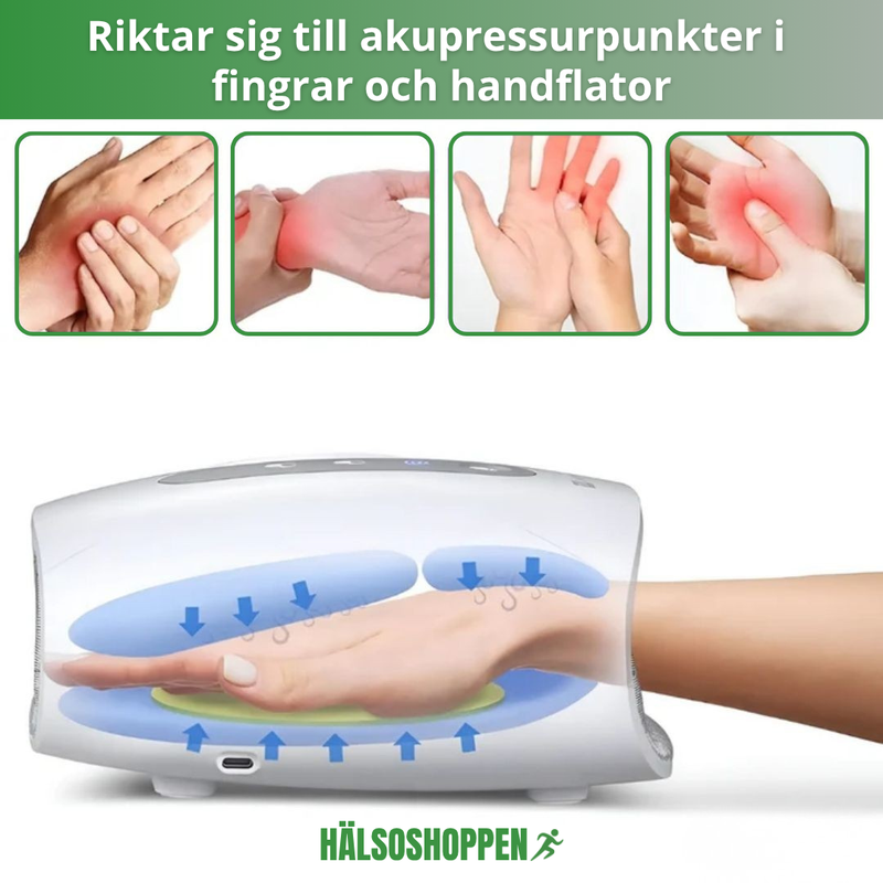 Handmassageapparat för smärtlindring och muskelavslappning