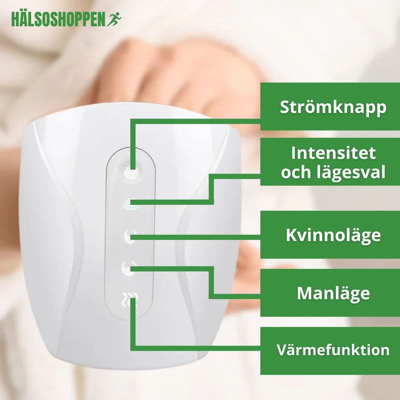 Handmassageapparat för smärtlindring och muskelavslappning