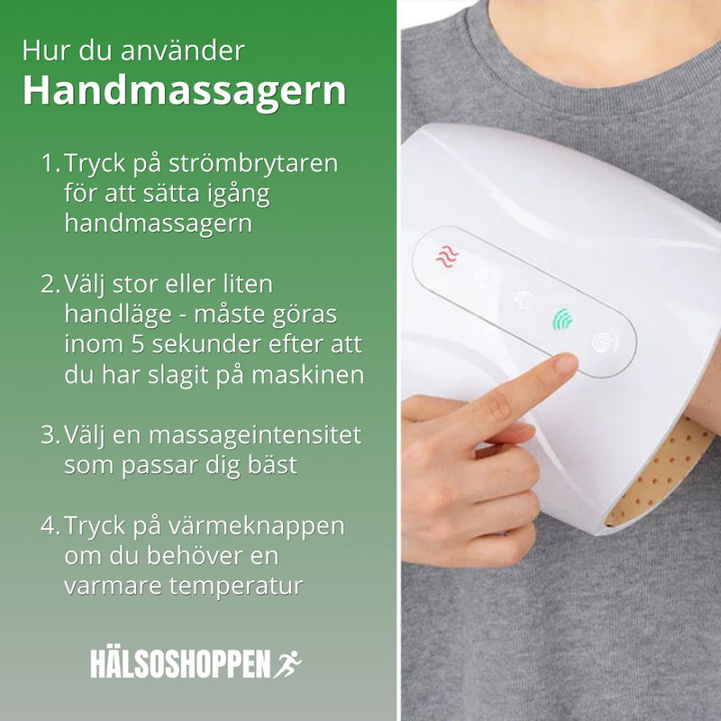 Handmassageapparat för smärtlindring och muskelavslappning