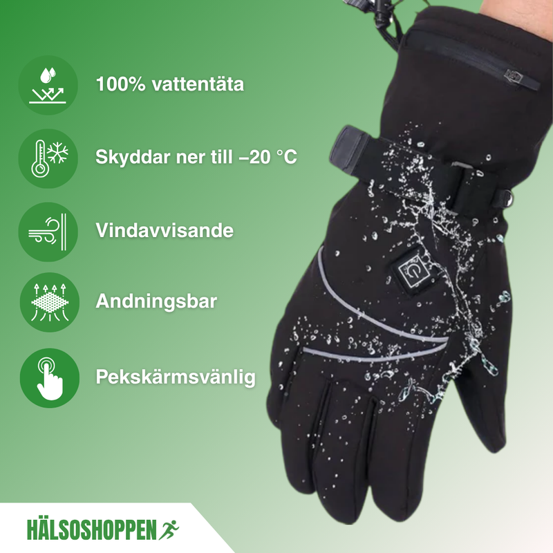 HEATGRIP Värmehandskar – Uppladdningsbara Elektriska Vinterhandskar mot Kyla