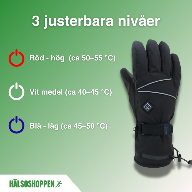 HEATGRIP Värmehandskar – Uppladdningsbara Elektriska Vinterhandskar mot Kyla
