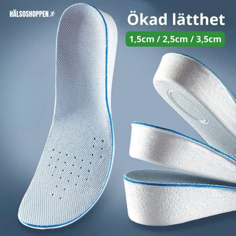 Höjdförhöjande skoinlägg – upp till 3,5 cm