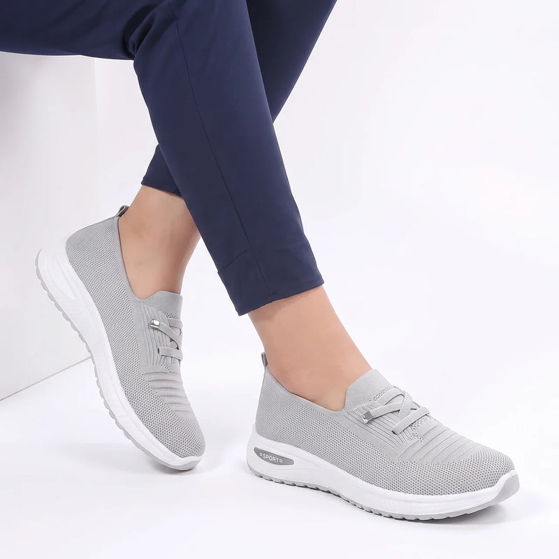 Bekväma Slip-On Sneakers Dam – Bred Tåbox