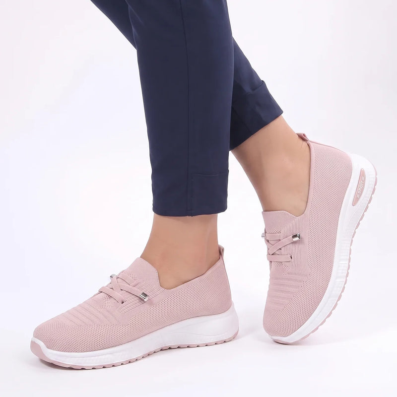 Bekväma Slip-On Sneakers Dam – Bred Tåbox