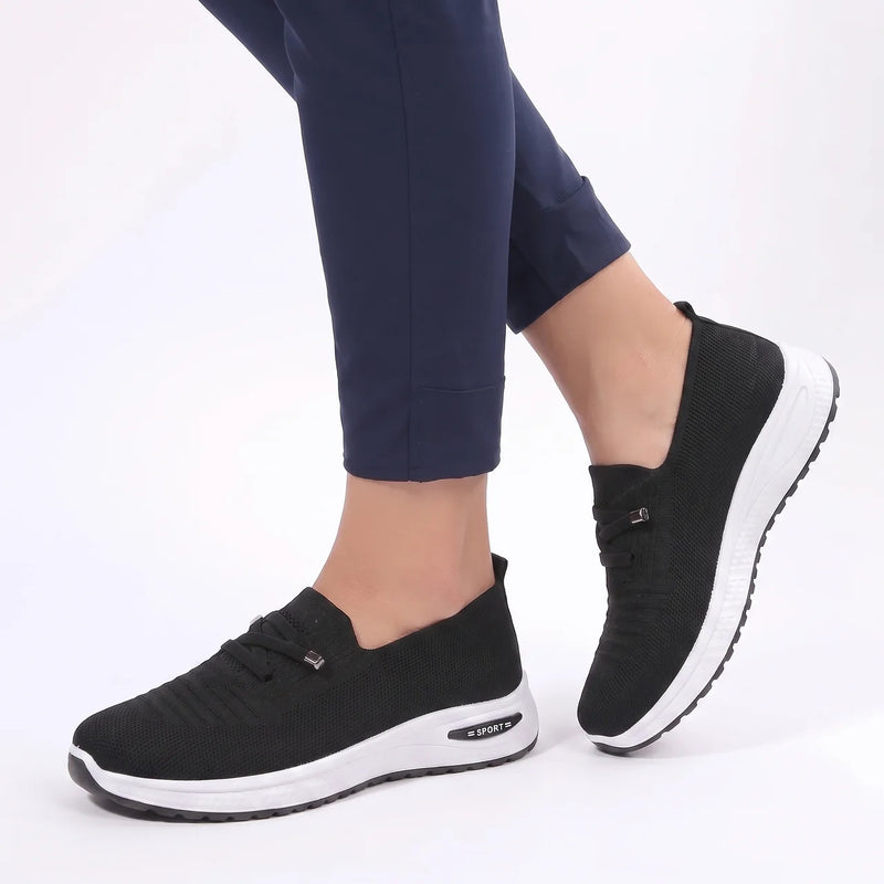 Bekväma Slip-On Sneakers Dam – Bred Tåbox