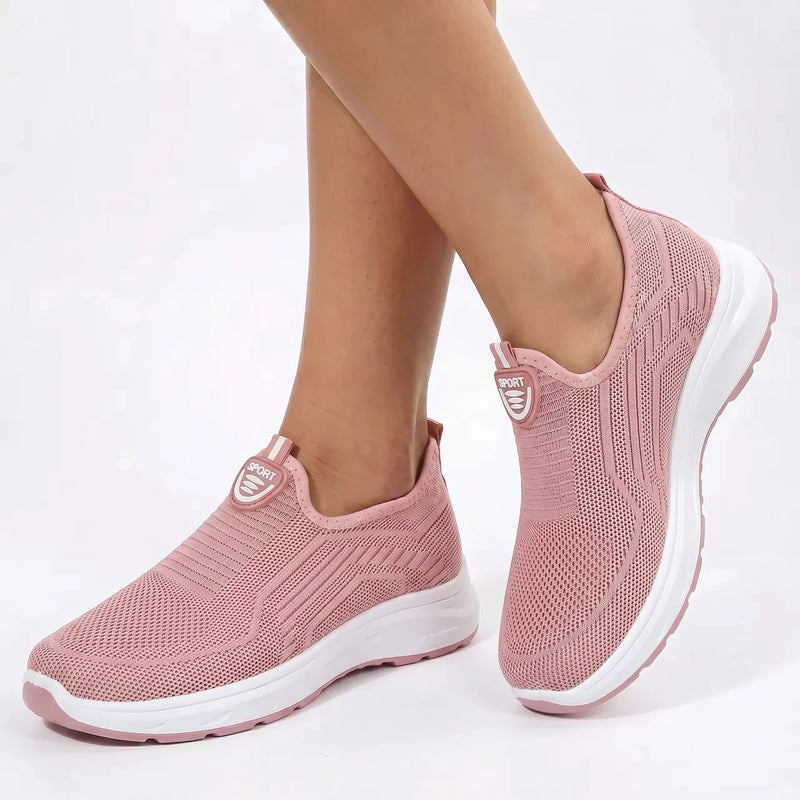 Bekväma Slip-On Sneakers Dam – Lätta Promenadskor med Mesh