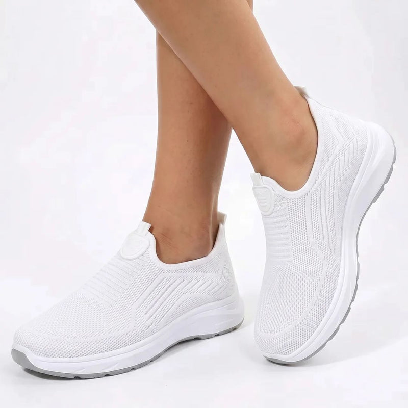 Bekväma Slip-On Sneakers Dam – Lätta Promenadskor med Mesh