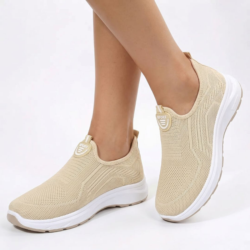 Bekväma Slip-On Sneakers Dam – Lätta Promenadskor med Mesh