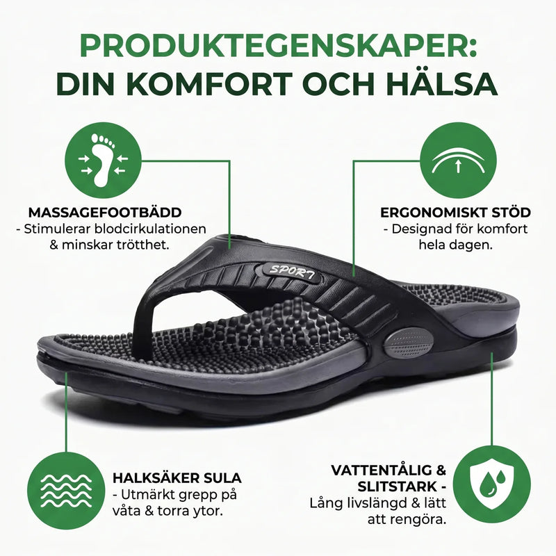 Flip Flops med Massagesula och Halkgrepp