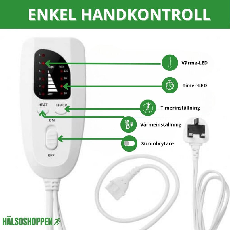 Värmedyna nacke axlar 6 värmelägen timer