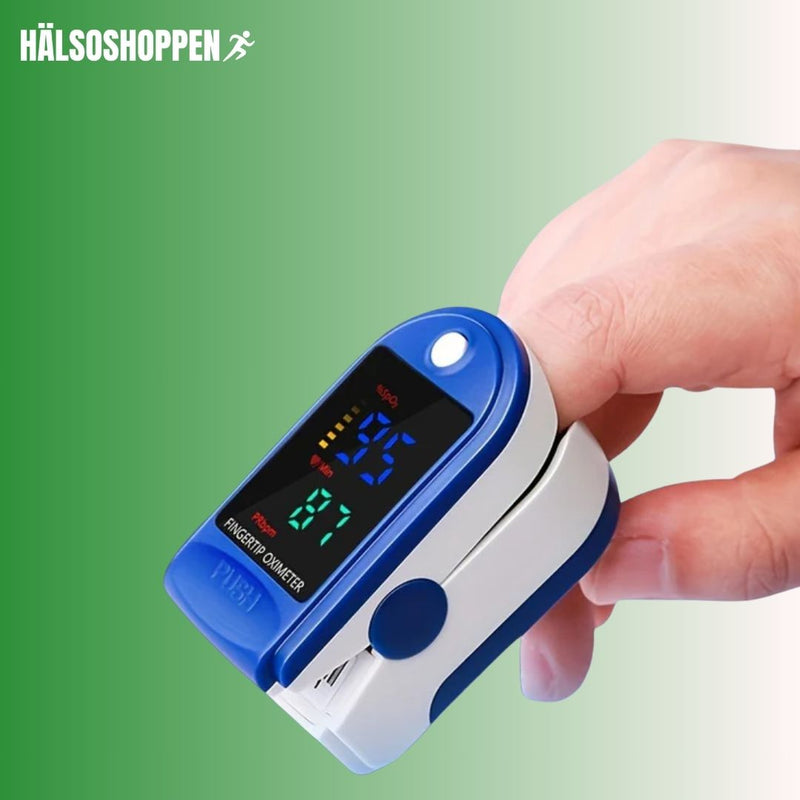 Pulsoximeter Fingertopp – Mät Puls & Syrenivå Snabbt