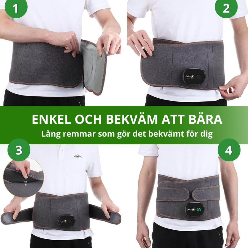 Värmebälte med Rödljus & Vibrationsmassage