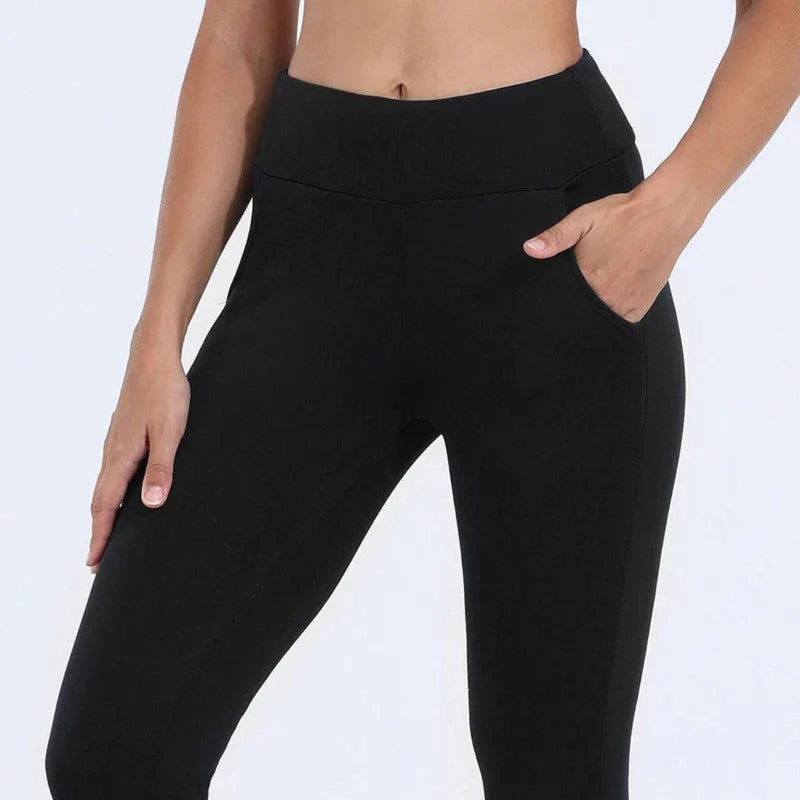 leggings Dam – Fodrade Värmetights med Fleece & Hög Midja