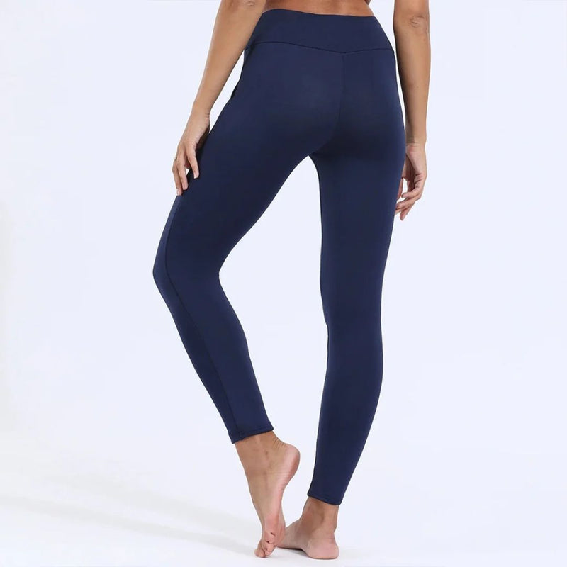 leggings Dam – Fodrade Värmetights med Fleece & Hög Midja