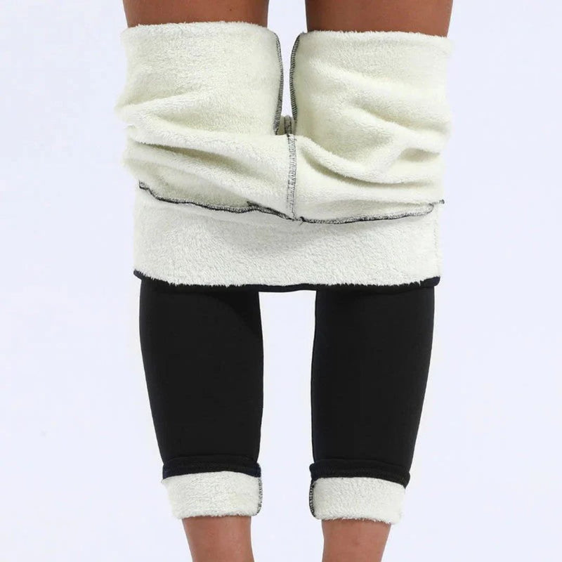 leggings Dam – Fodrade Värmetights med Fleece & Hög Midja