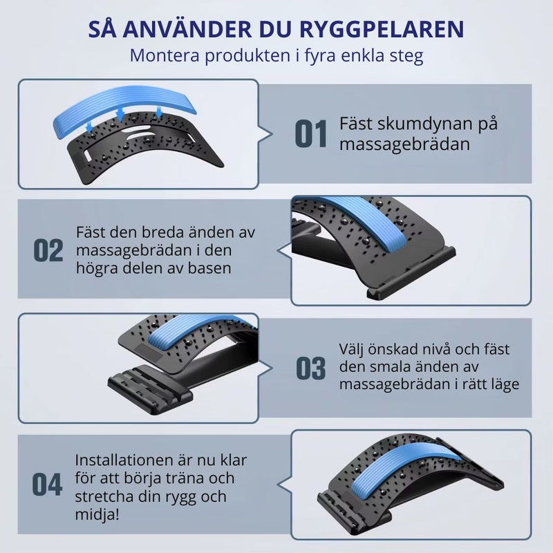 Ryggsträckare – Justerbar Design för Bättre Hållning & Rörlighet