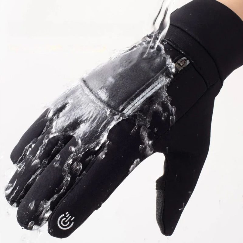 Vattentäta handskar med touch & ficka