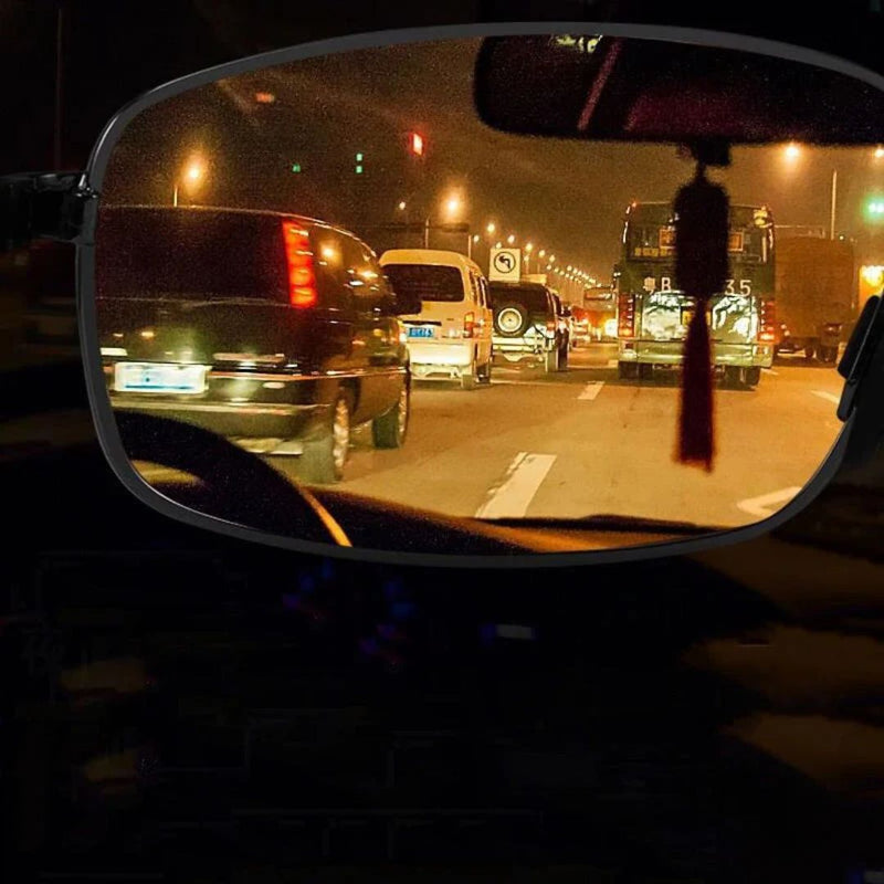 Mörkerkörningsglasögon med gul lins och anti-bländning
