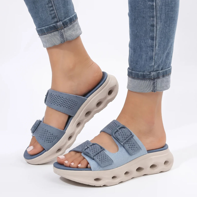 Sandaler för dam med tjock sula & justerbara spännen