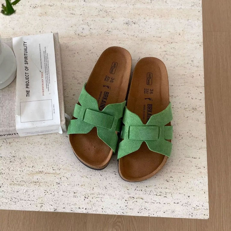Sandaler med spännremdesign för damer