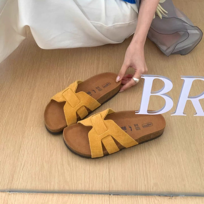 Sandaler med spännremdesign för damer