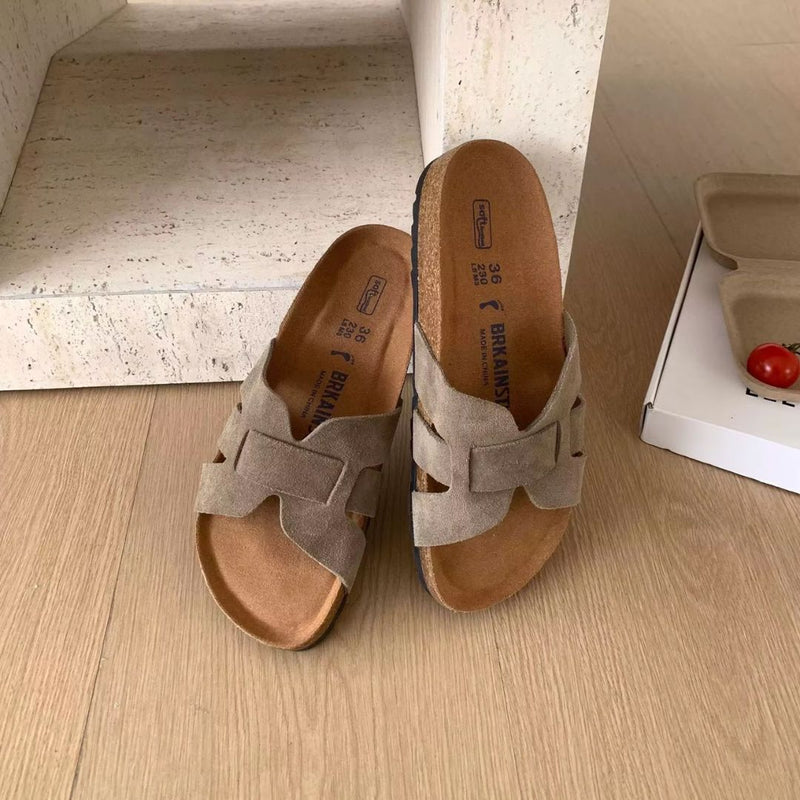 Sandaler med spännremdesign för damer