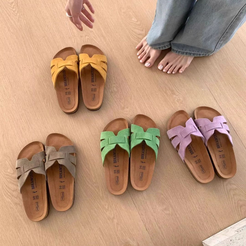 Sandaler med spännremdesign för damer
