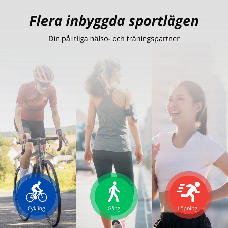 HealthGuard Watch 03 – Hälsoklocka med Puls, Blodtryck & Sportlägen