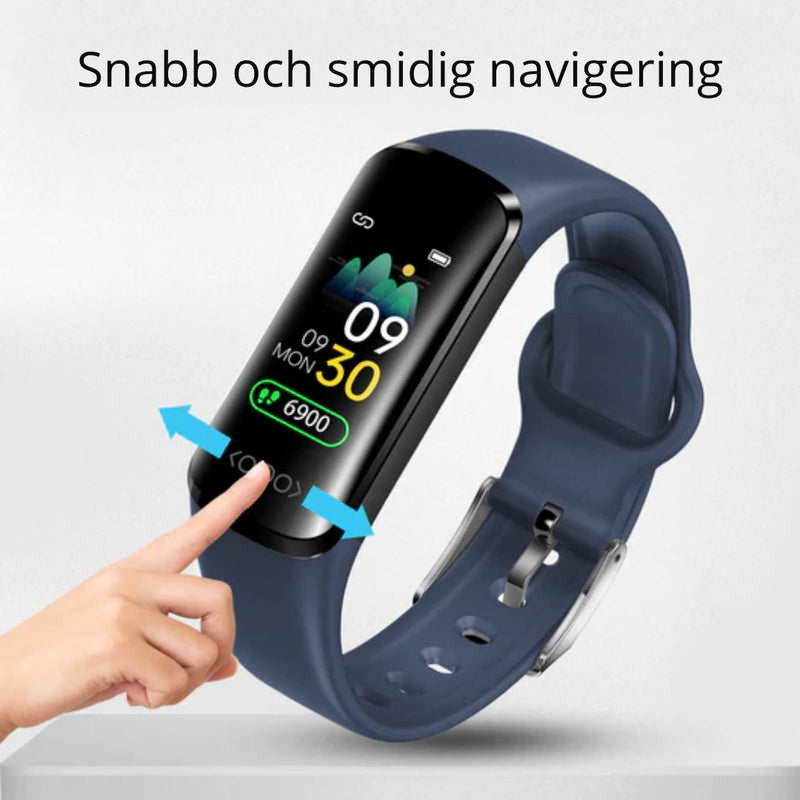 HealthGuard Watch 03 – Hälsoklocka med Puls, Blodtryck & Sportlägen