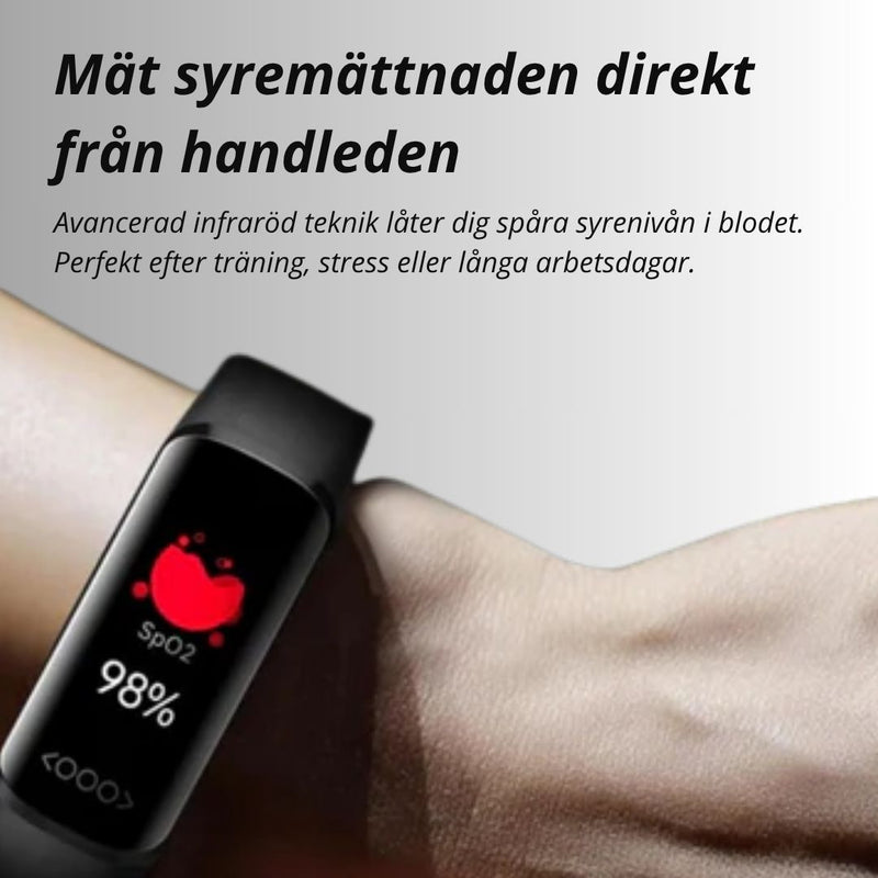 HealthGuard Watch 03 – Hälsoklocka med Puls, Blodtryck & Sportlägen