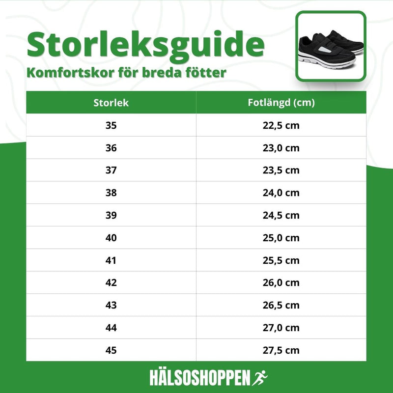 BredStep - Komfortskor för breda fötter