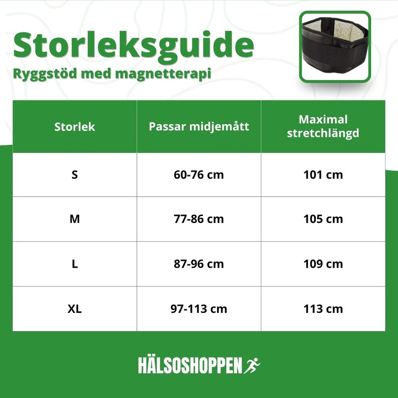 Ryggstöd med magnetterapi