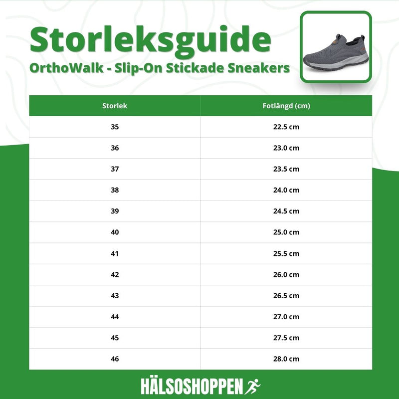 OrthoWalk - Slip-On Stickade Sneakers