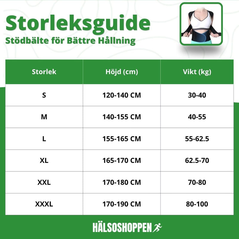 Stödbälte för Bättre Hållning – Justerbart Ryggstöd för Överkroppen