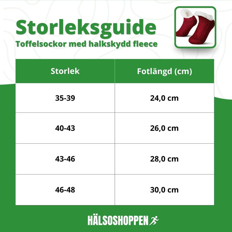Toffelsockor med halkskydd fleece
