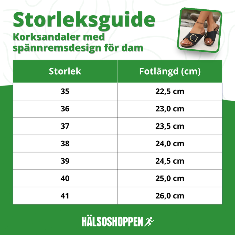 Korksandaler med spännremdesign för damer