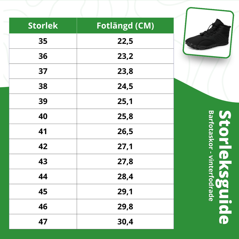 Barfotaskor Vinterfodrade – Vattenavvisande & Halkfria Vinterkängor