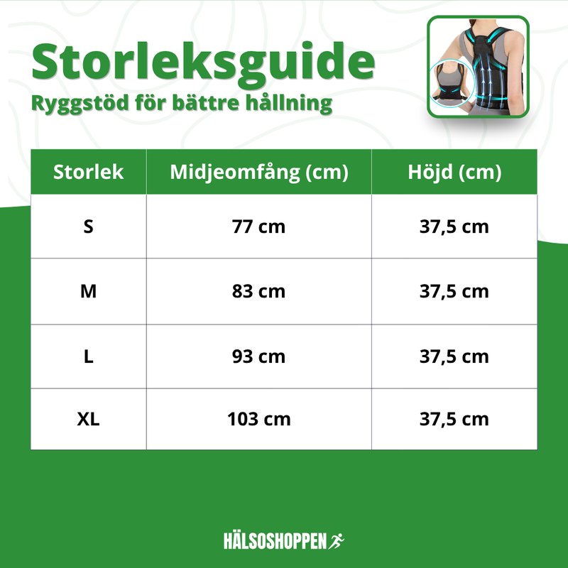 Hållningsstöd för Rygg och Axlar – Justerbart och Andningsbart