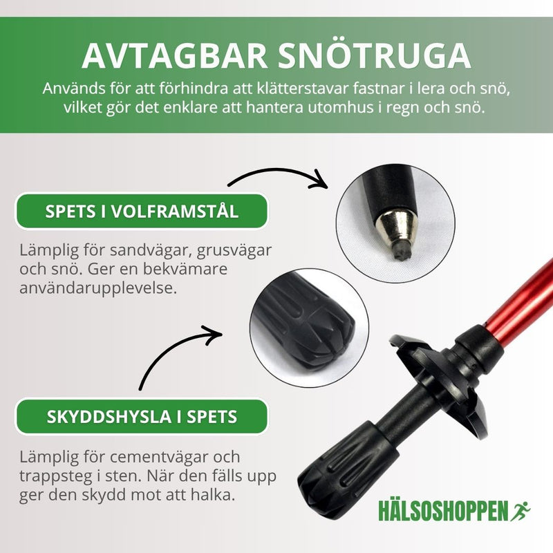 Hopfällbara Gångstavar – Justerbara & Lättvikt för Promenad