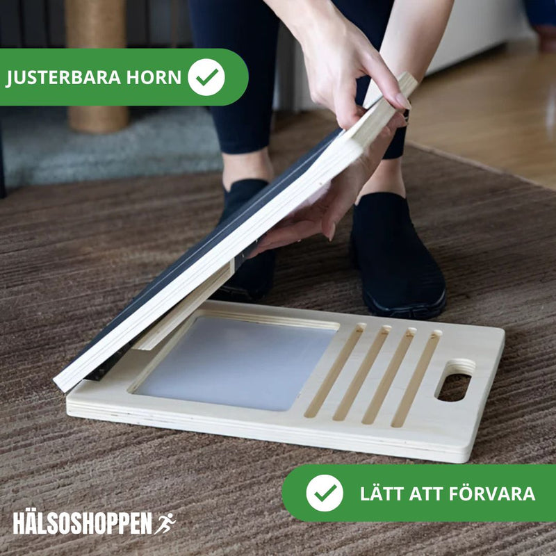 Justerbar Lutningsbräda i Trä – För Stretching och Rörlighet