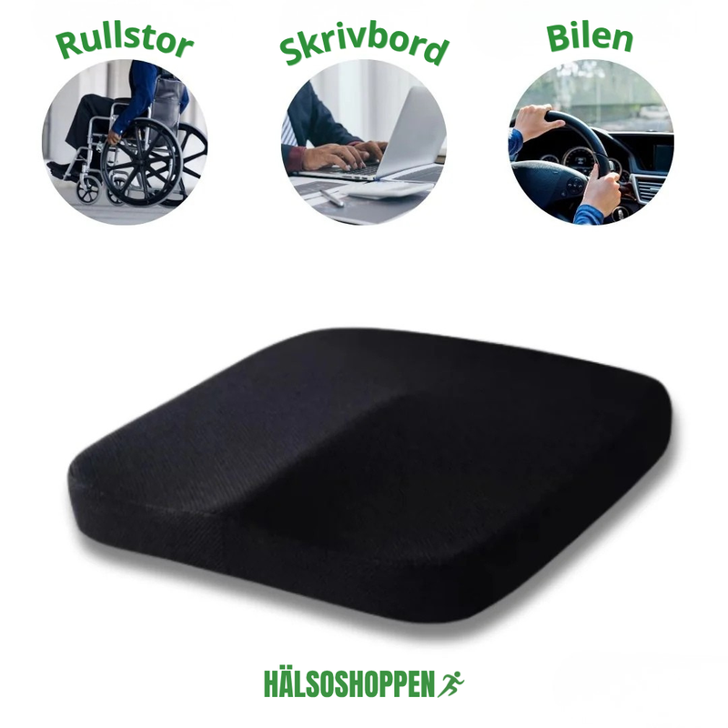 Minnesskum Sittkudde – Avlastning för Rygg & Svanskota